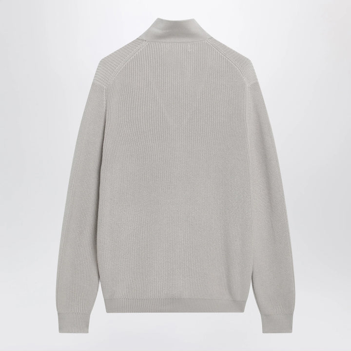 Brunello Cucinelli - Jute-colored cotton zip-up cardigan
