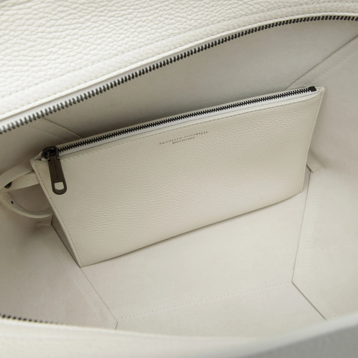 Brunello Cucinelli - BC Duo bag in ivory leather