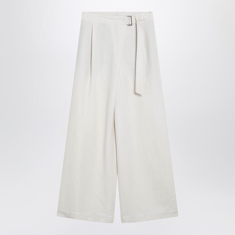 Pants Brunello Cucinelli - Ecru sartorial wrap trousers - 42 IT Brand