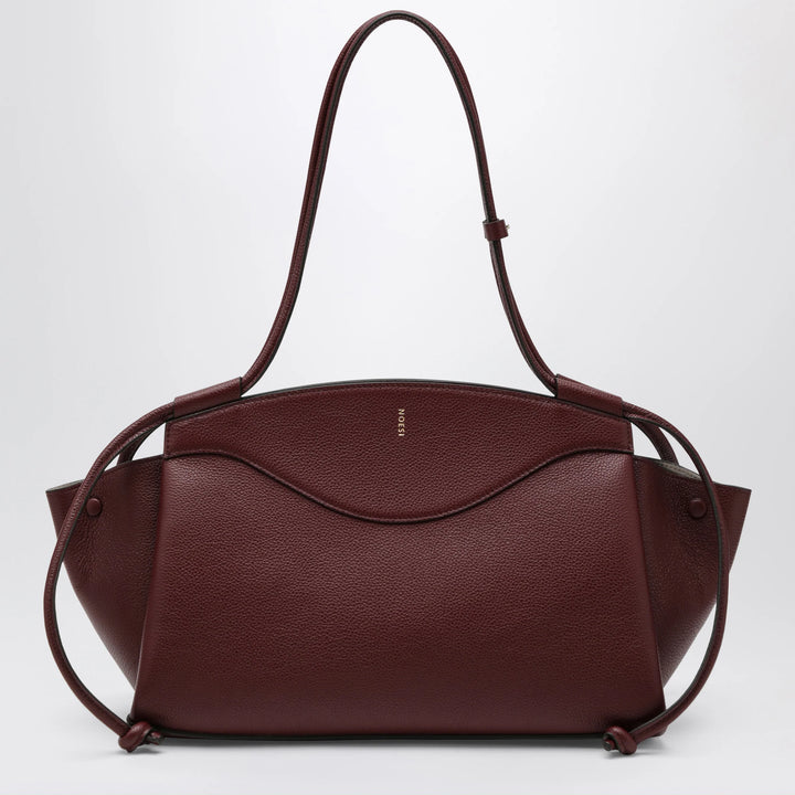 NOESI - Molly plum-colored bag in grained leather