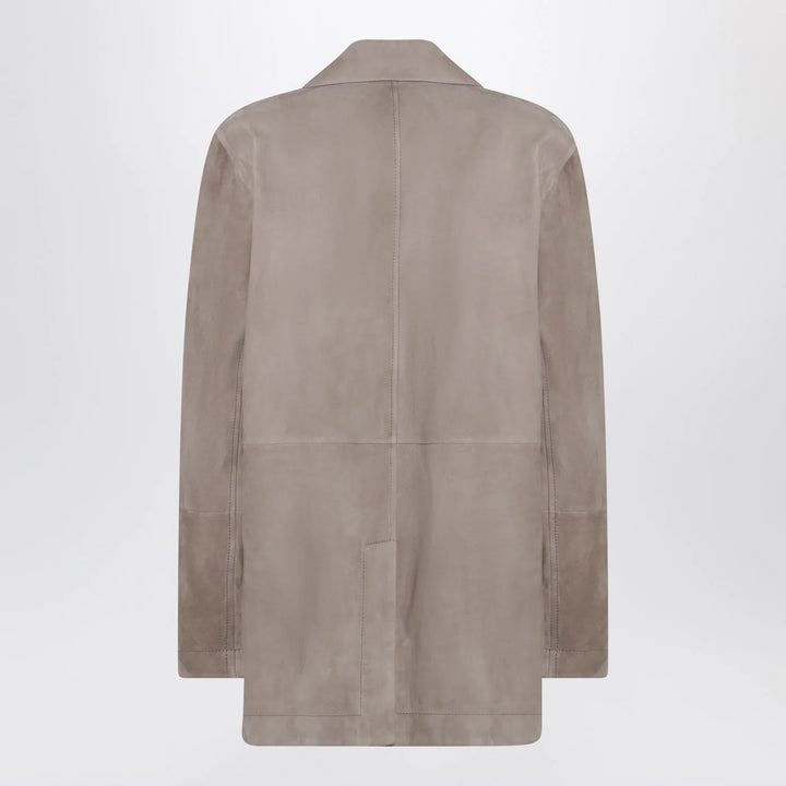 Brunello Cucinelli - Light brown suede single-breasted blazer