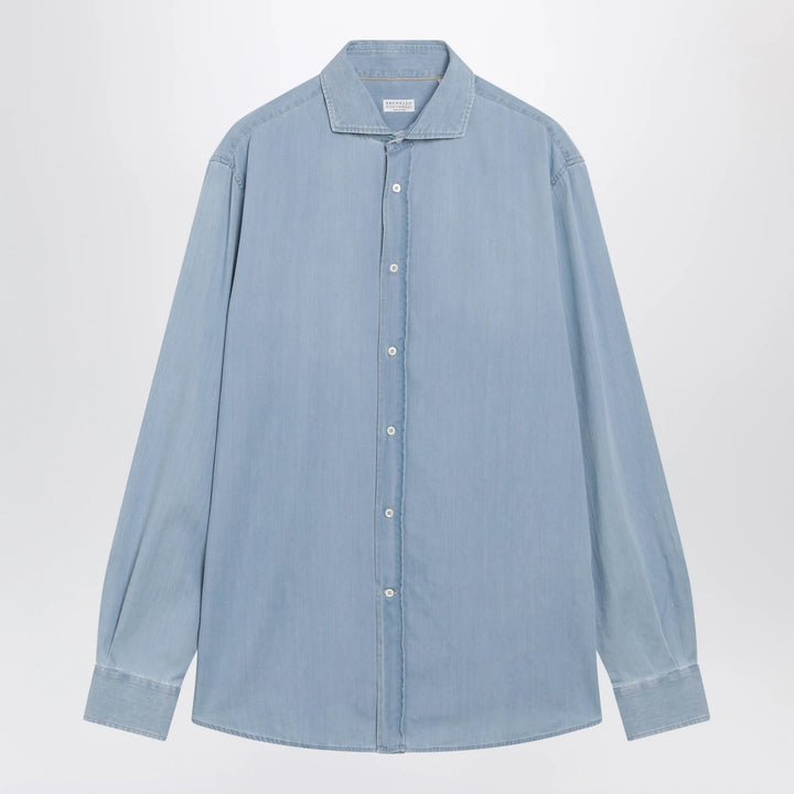 Brunello Cucinelli - Easy Fit shirt in light blue denim