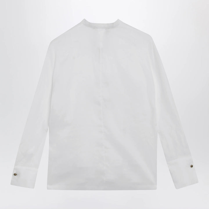 Max Mara Studio - Baldili ramie canvas shirt in white