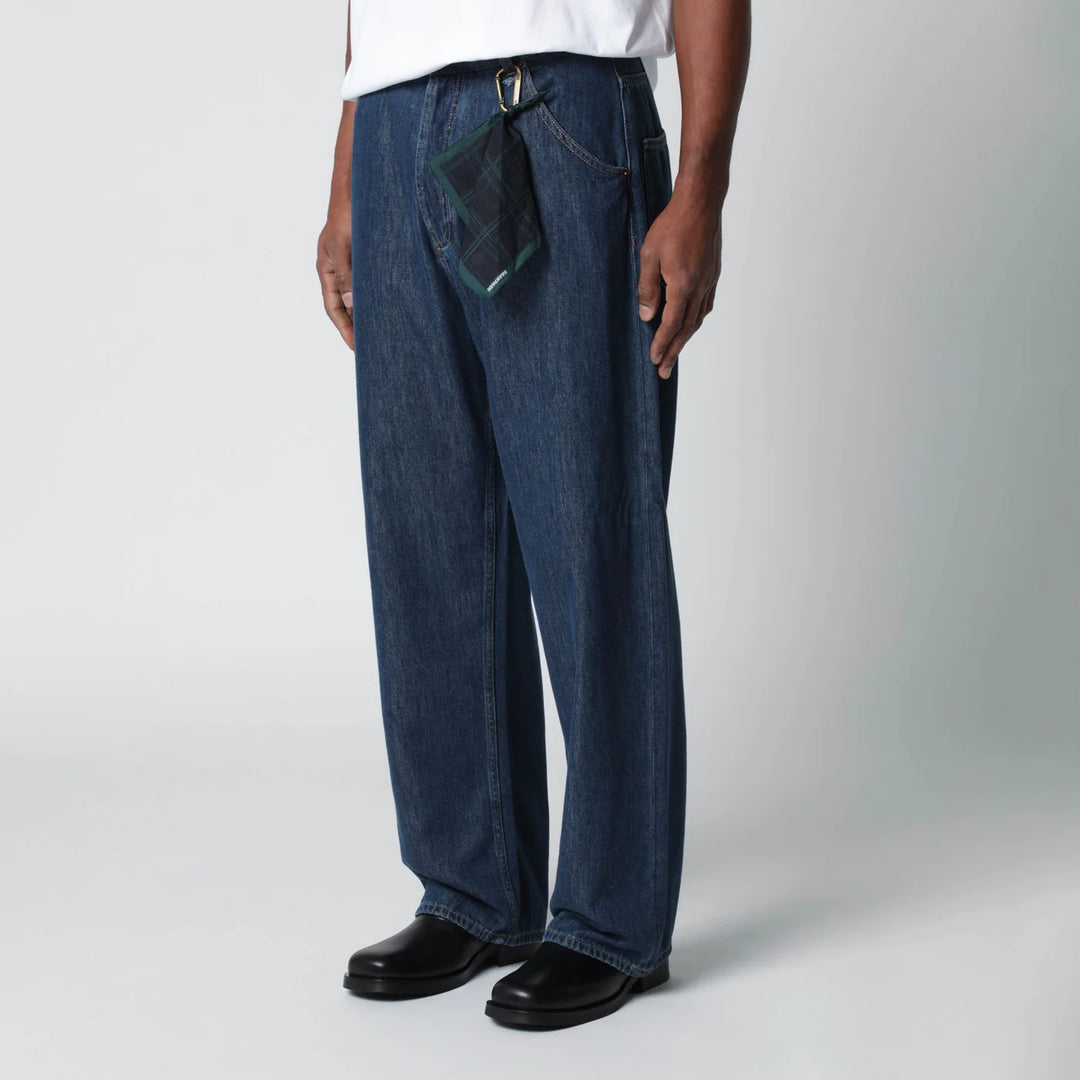 DARKPARK - Indigo blue cotton-blend jeans
