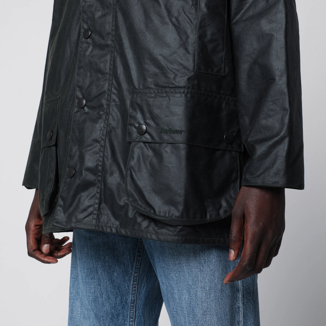 Barbour - Sage green Beaufort waxed jacket