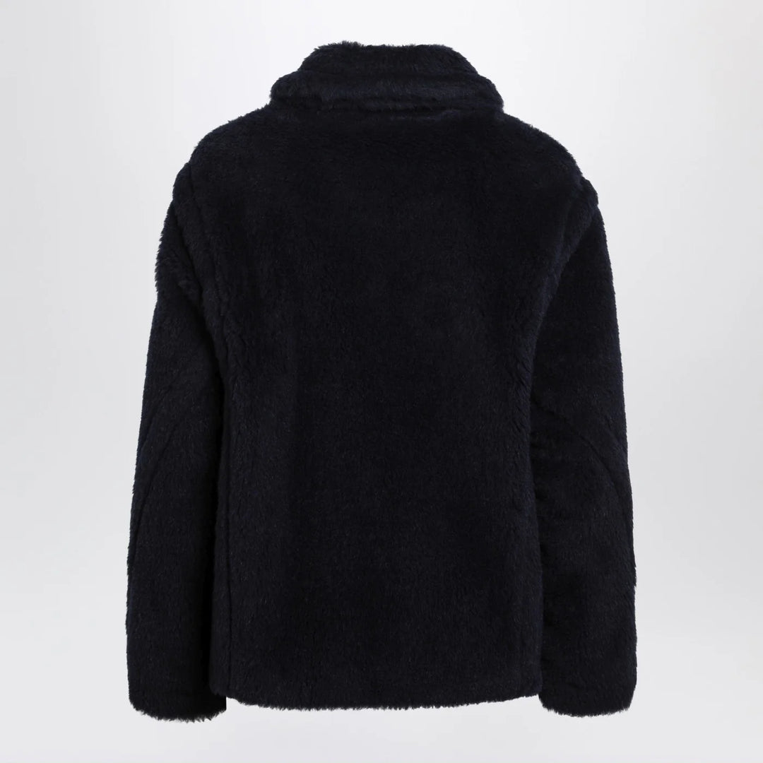 Max Mara - Navy faux-fur coat