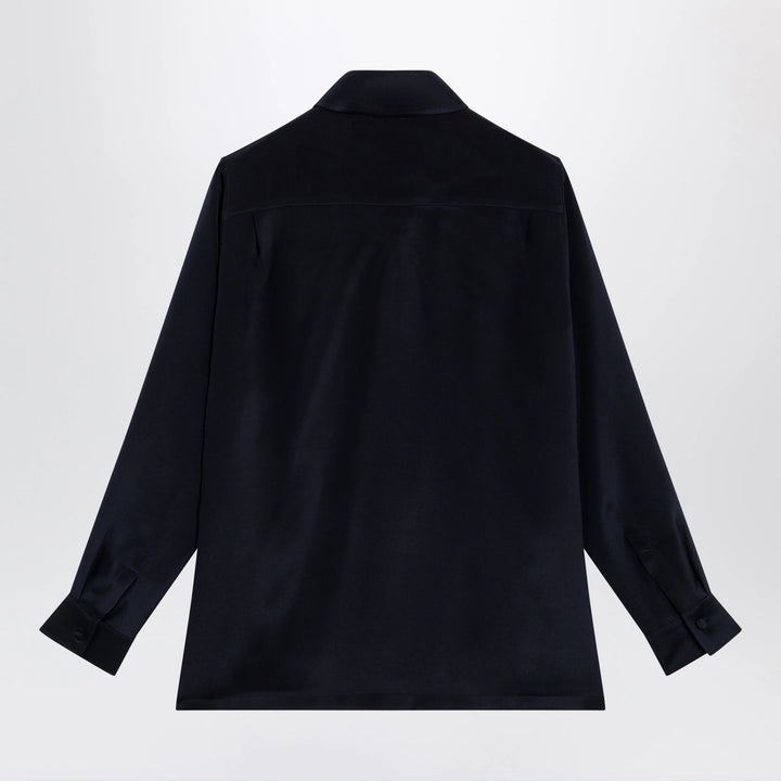Max Mara - Navy blue silk shirt