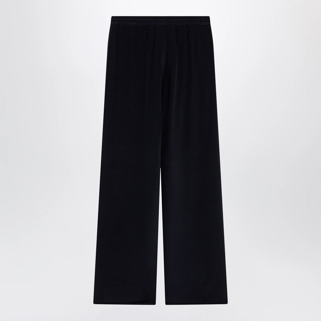 Max Mara - Navy blue silk relaxed trousers