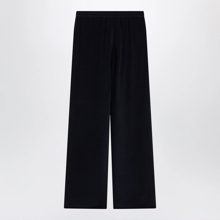 Max Mara - Navy blue silk relaxed trousers