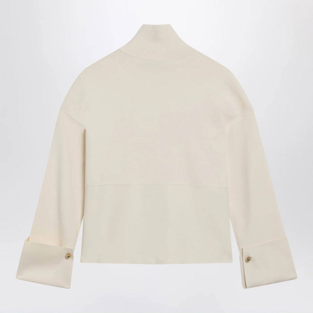 Max Mara - Ivory viscose-blend zip-up sweatshirt