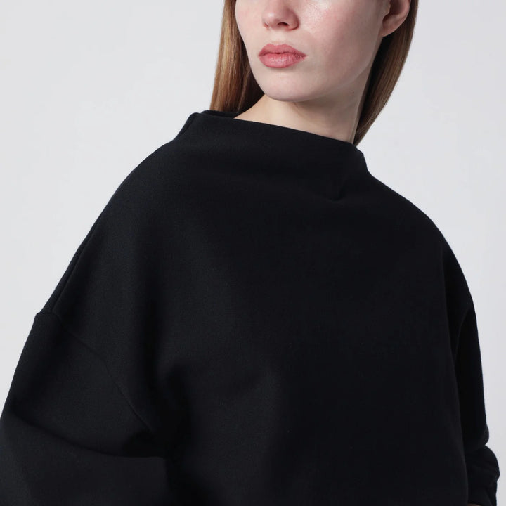 6397 - Black draped sweatshirt