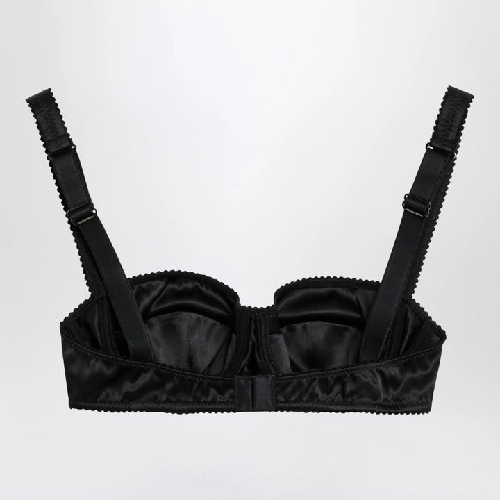 Dolce&amp;Gabbana - Balconette bra in stretch silk satin, black