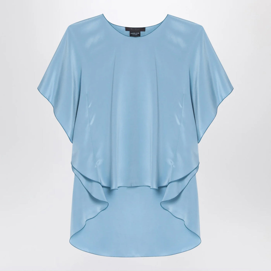 Max Mara Pianoforte - Light blue flowy silk blouse