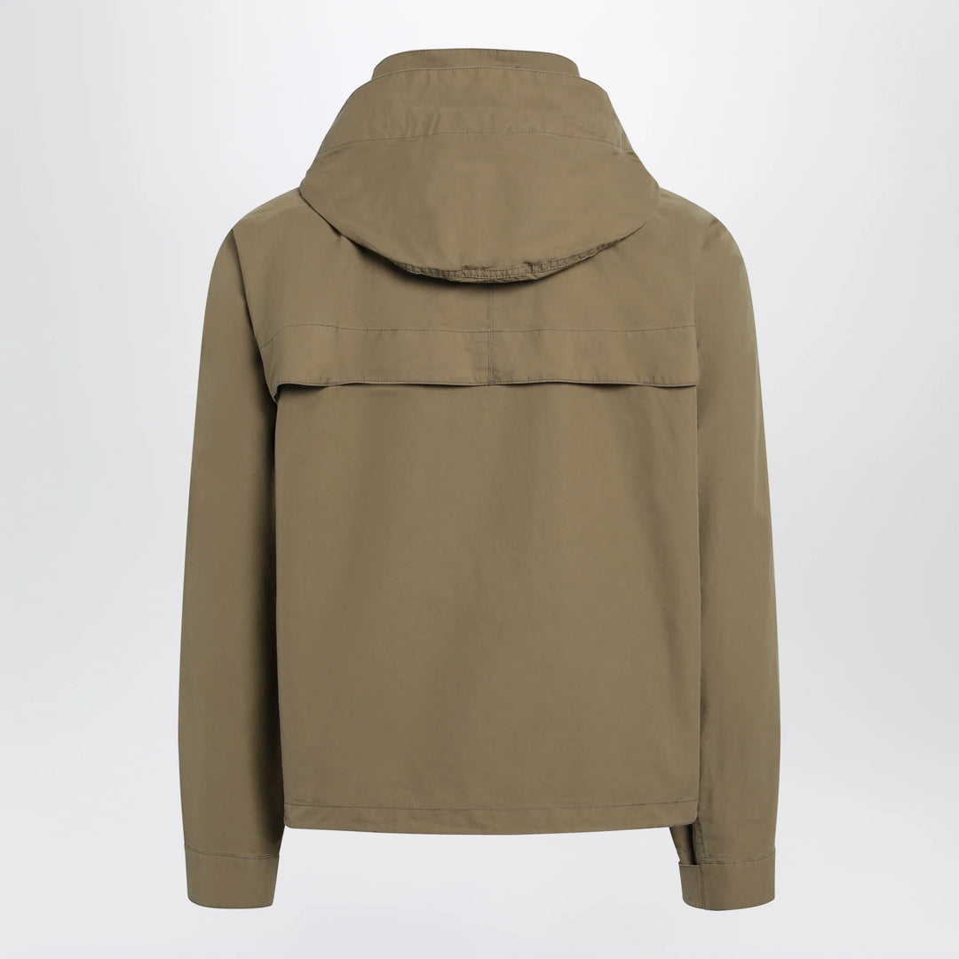 LEMAIRE - Short hooded parka in khaki cotton