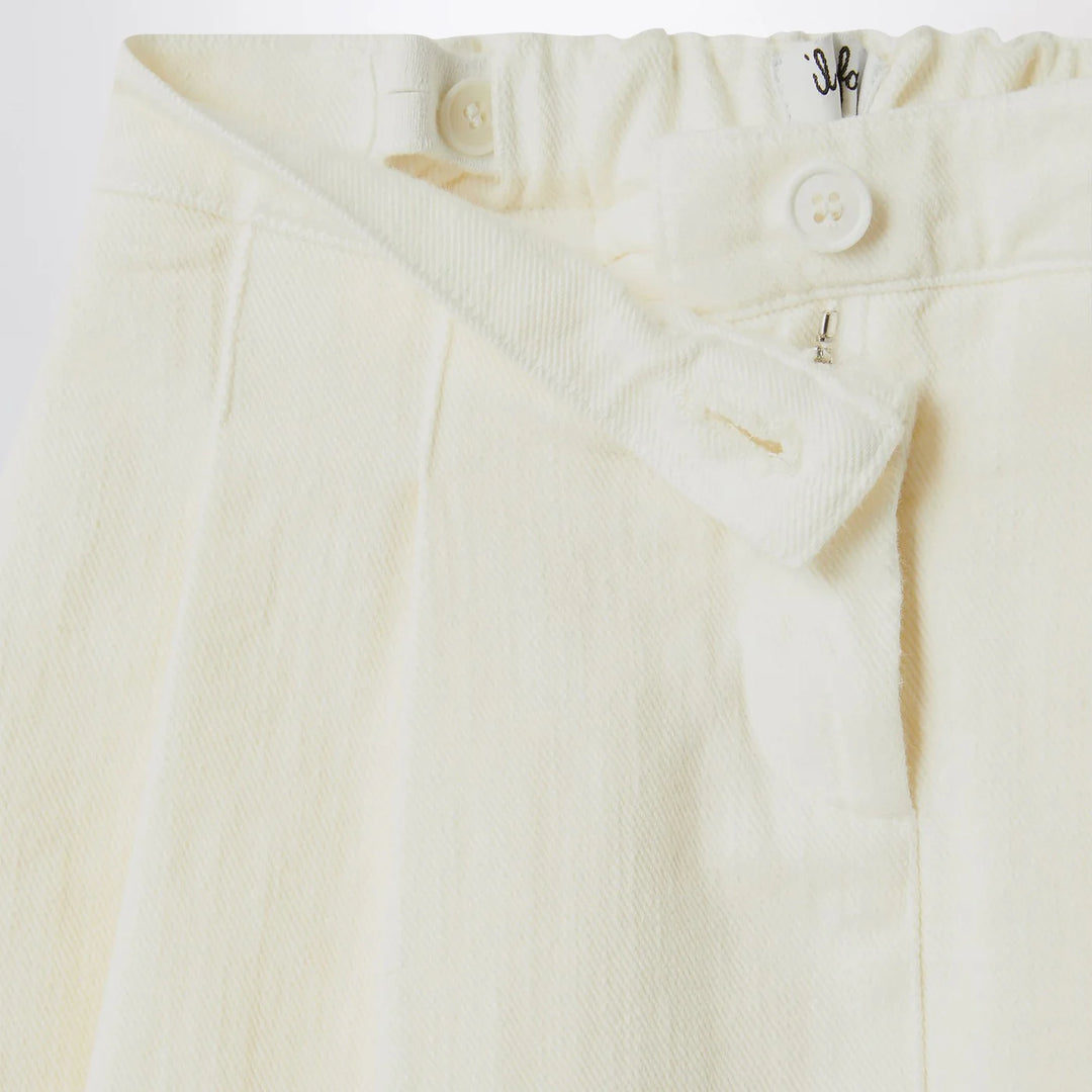 Il Gufo - White milk skirt in denim
