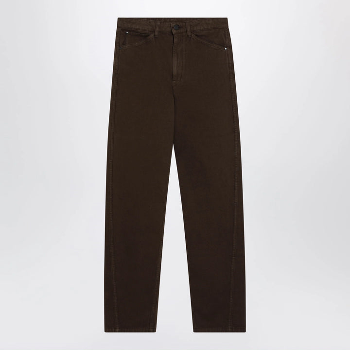 LEMAIRE - Brown twill trousers