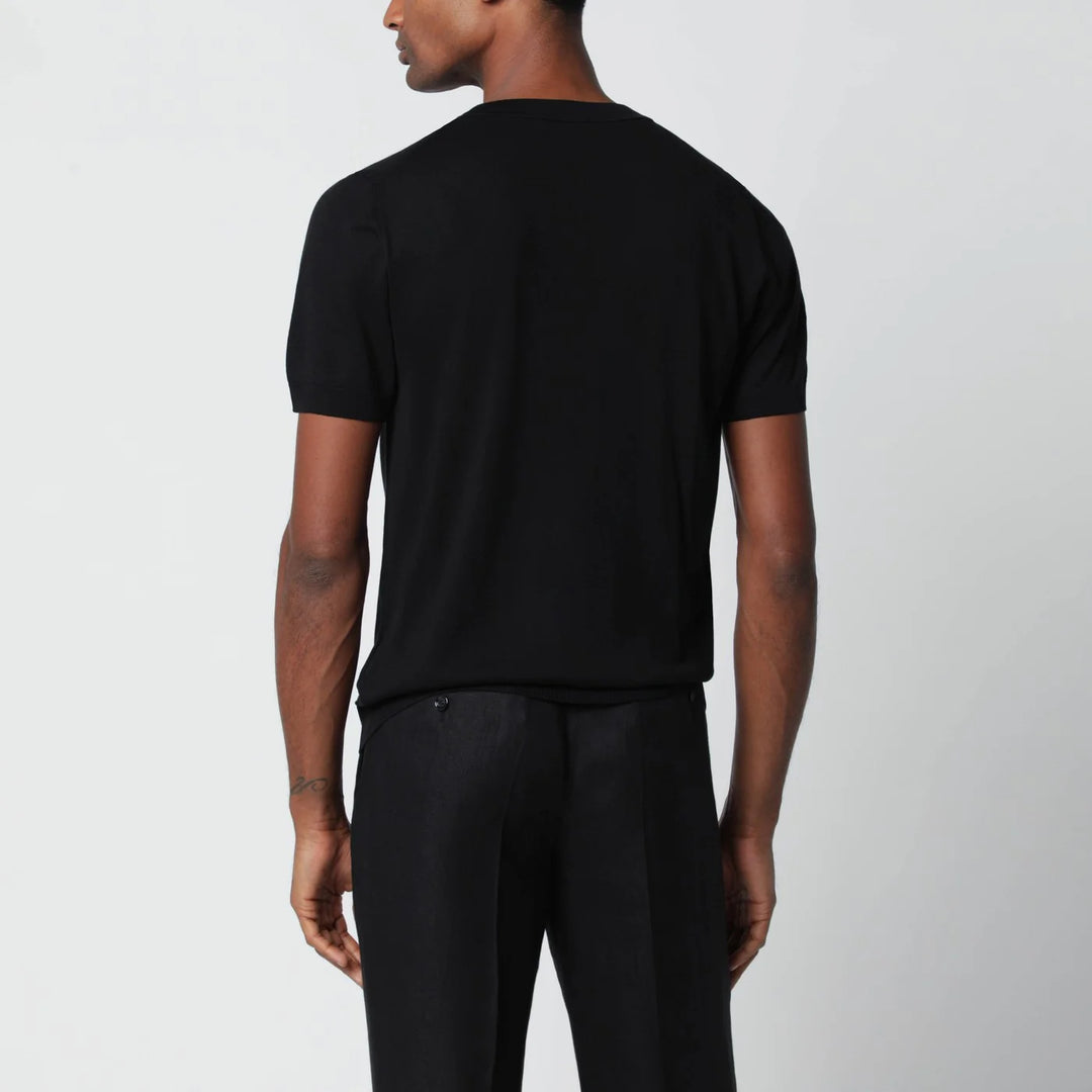 Lardini - Black wool-blend knit