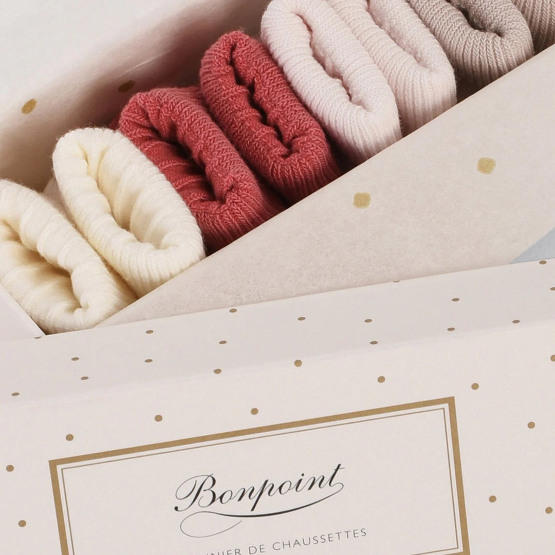 Bonpoint - Sock set Day of the Week Faded pink