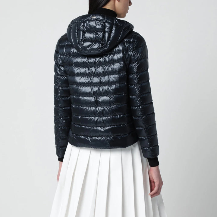 HERNO - Navy blue ultralight nylon puffer jacket