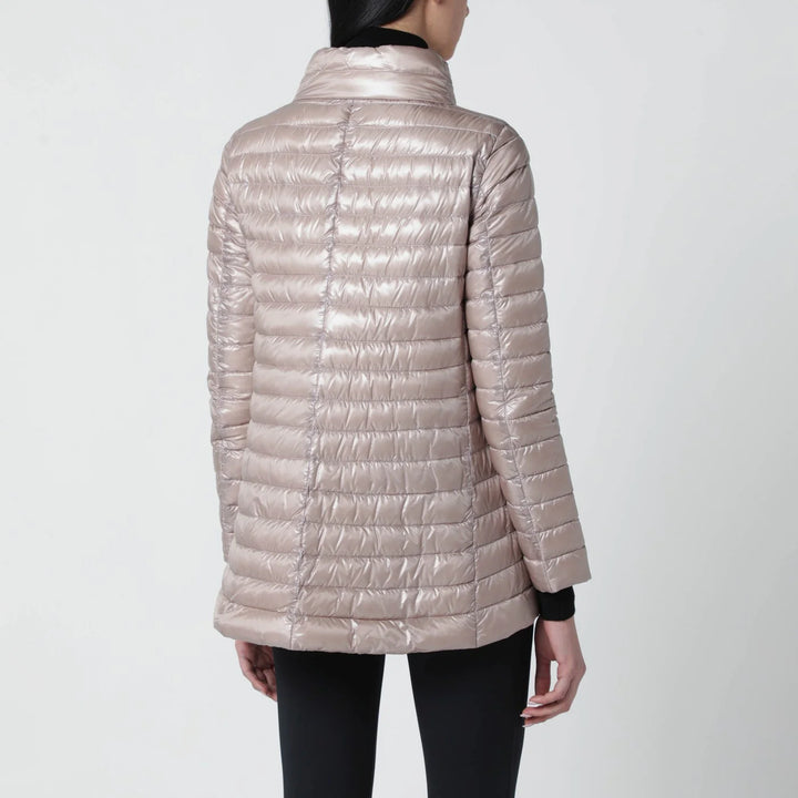 HERNO - Light pink quilted nylon padded jacket