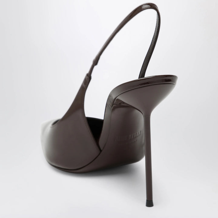 Paris Texas - Lidia slingback pumps in ebony patent leather