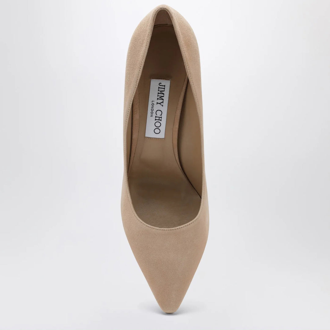 Jimmy Choo - Romy 85 light beige suede pumps