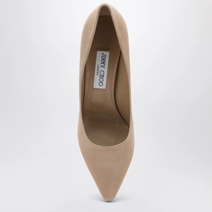 Jimmy Choo - Romy 85 light beige suede pumps