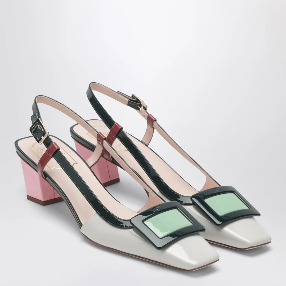 ROGER VIVIER - Belle Vivier multicolour patent leather slingback