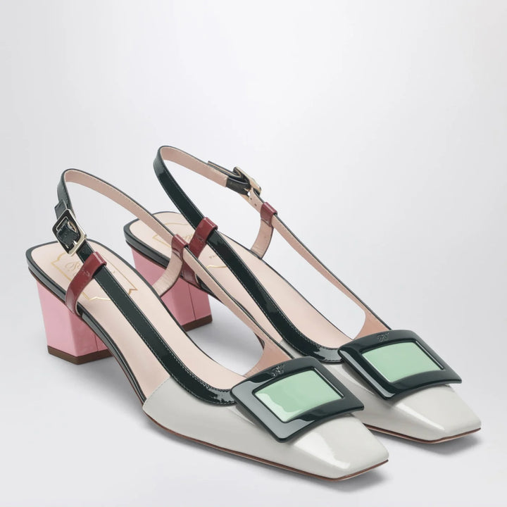 ROGER VIVIER - Belle Vivier multicolour patent leather slingback