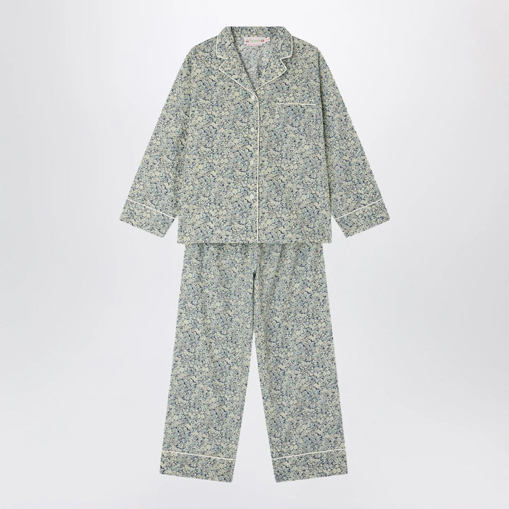 Bonpoint - Dormeur light blue pajamas in Liberty fabric