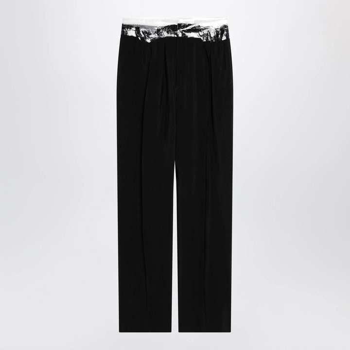 Maison Margiela - Black pants with tape-detail waistband
