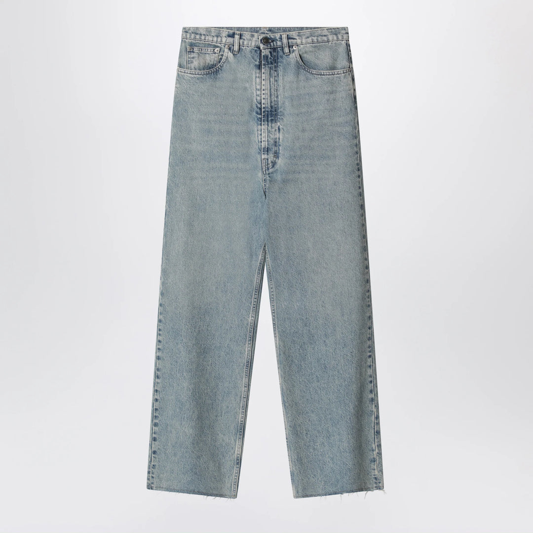 Maison Margiela - Wide-leg jeans in cotton in ice blue