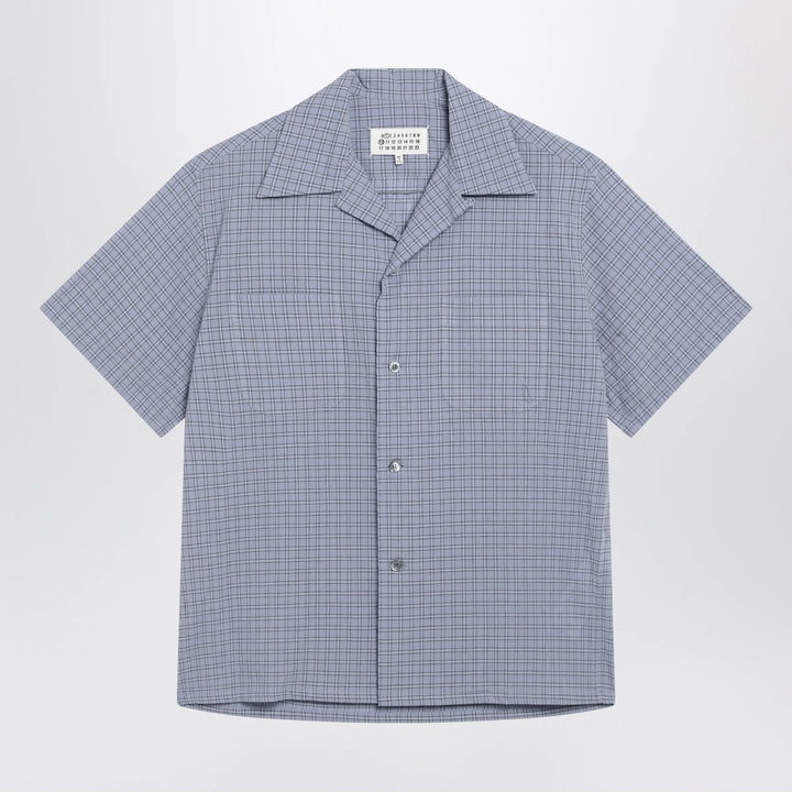 Maison Margiela - Light blue check bowling shirt