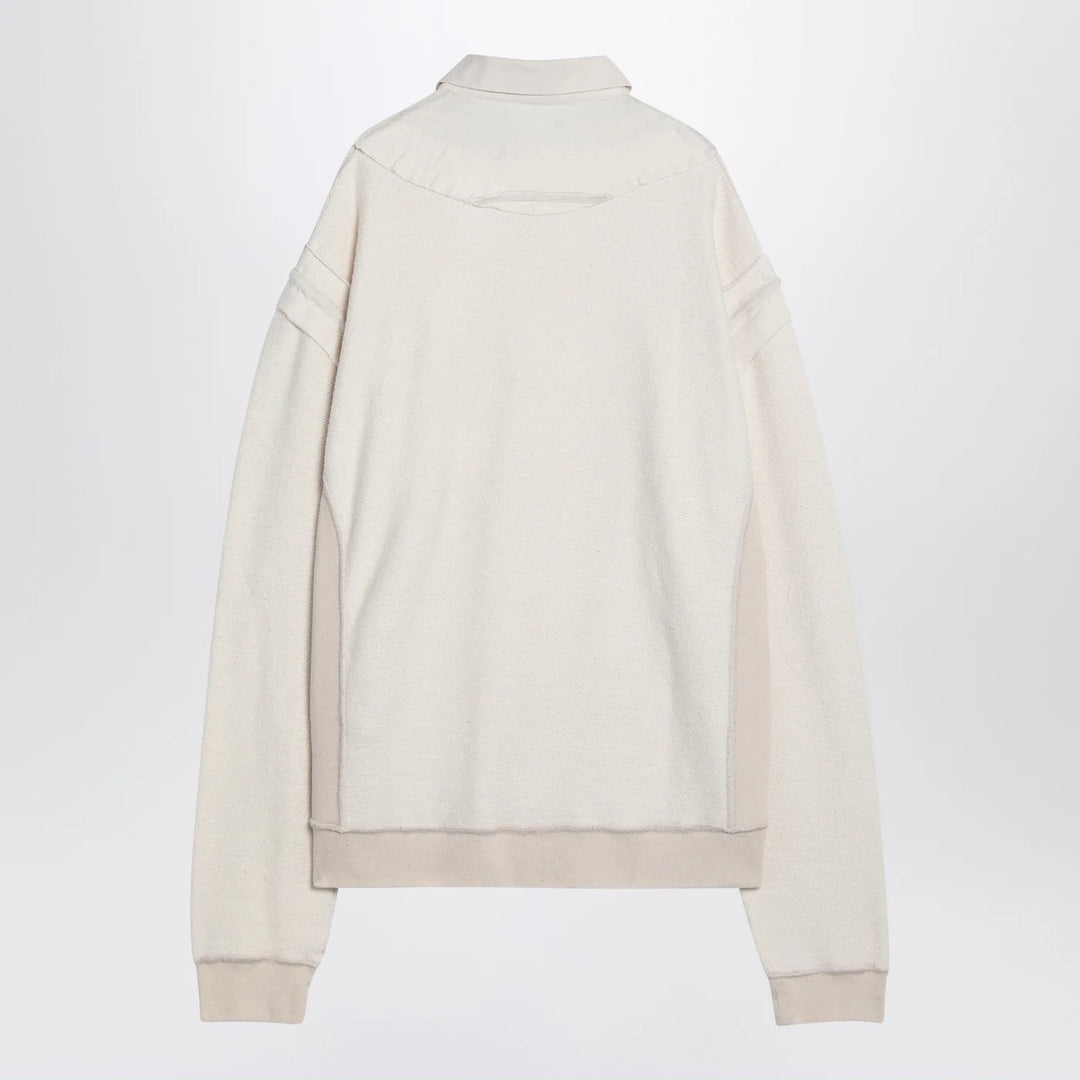 Maison Margiela - Distressed-effect ecru sweatshirt