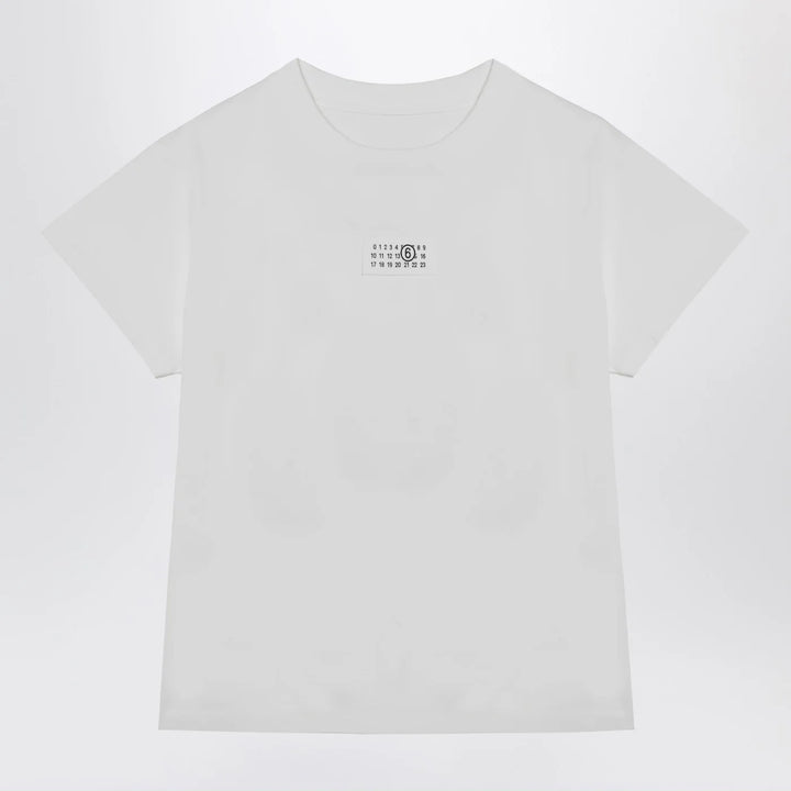MM6 Maison Margiela - White T-shirt with Numeric Signature patch