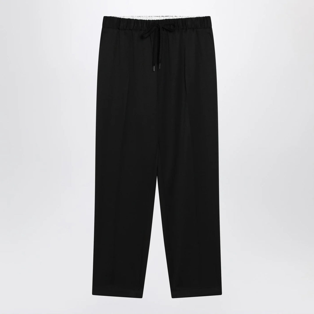 MM6 Maison Margiela - Black wool-blend trousers