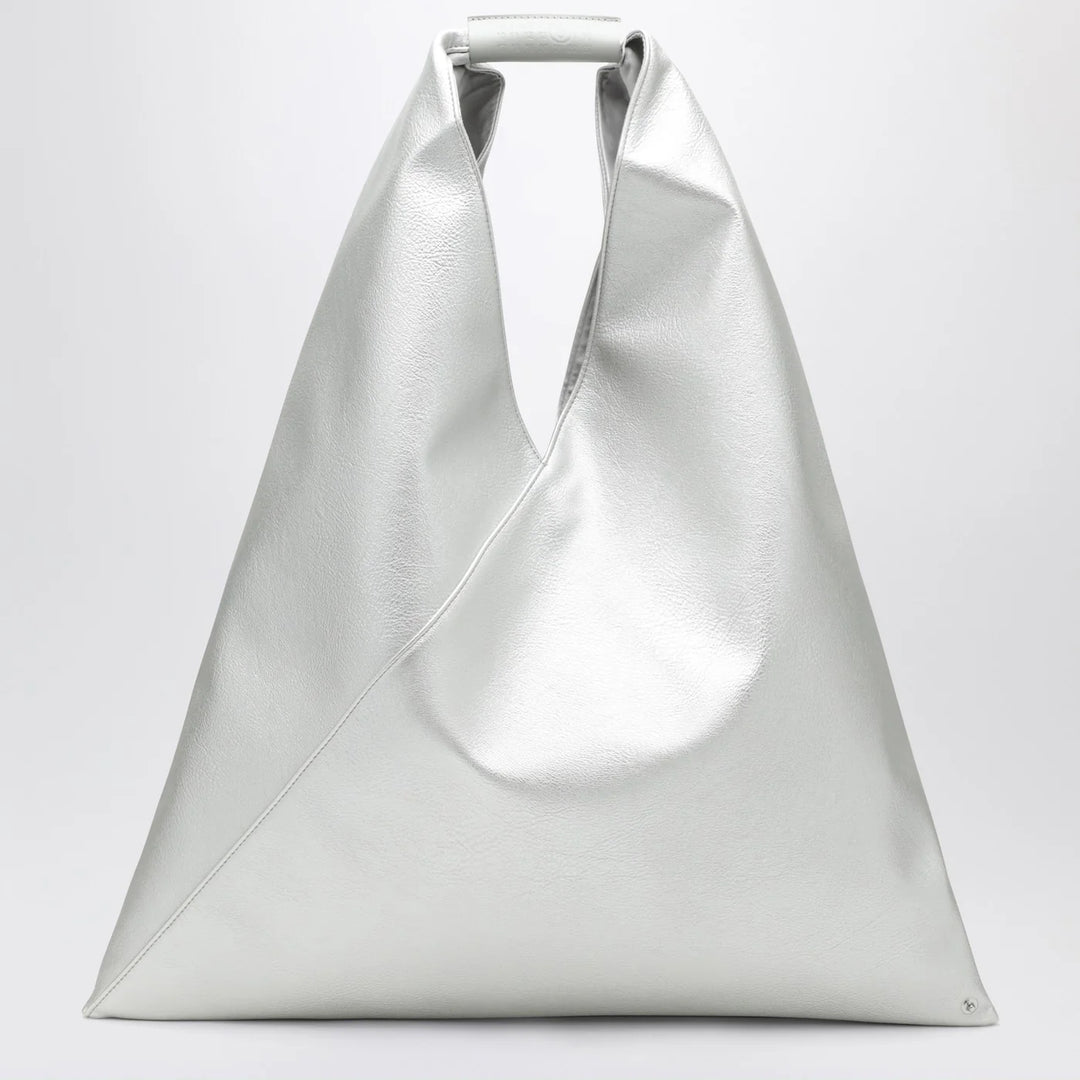 MM6 Maison Margiela - Medium Japanese bag in silver eco-leather