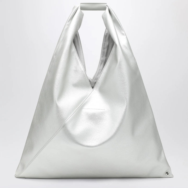 MM6 Maison Margiela - Medium Japanese bag in silver eco-leather