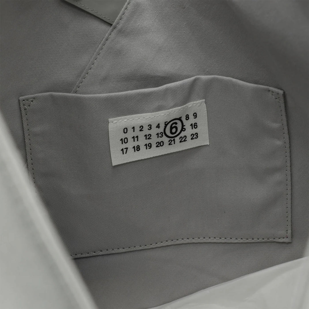 MM6 Maison Margiela - Medium Japanese bag in silver eco-leather
