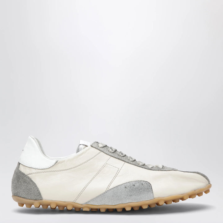 Maison Margiela - Sprinters Sneakers In Cream Leather And Vintage Suede