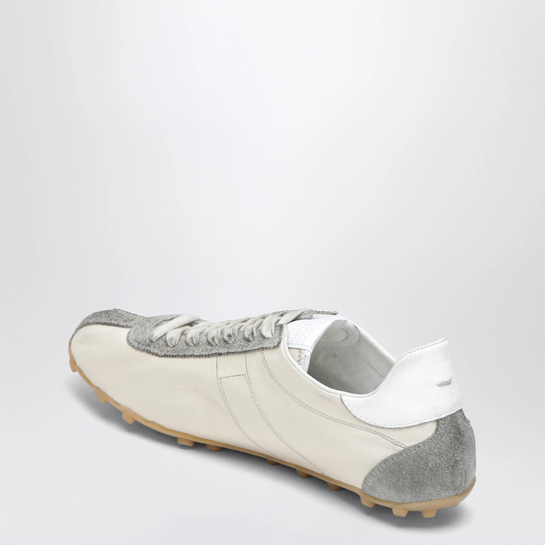Maison Margiela - Sprinters Sneakers In Cream Leather And Vintage Suede