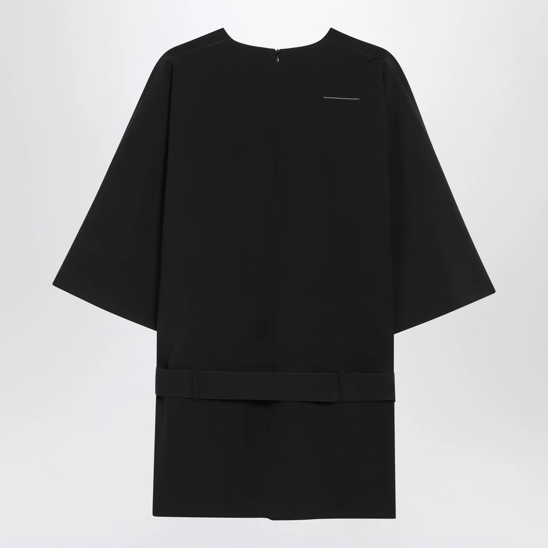 MM6 Maison Margiela - Black wool-blend mini dress