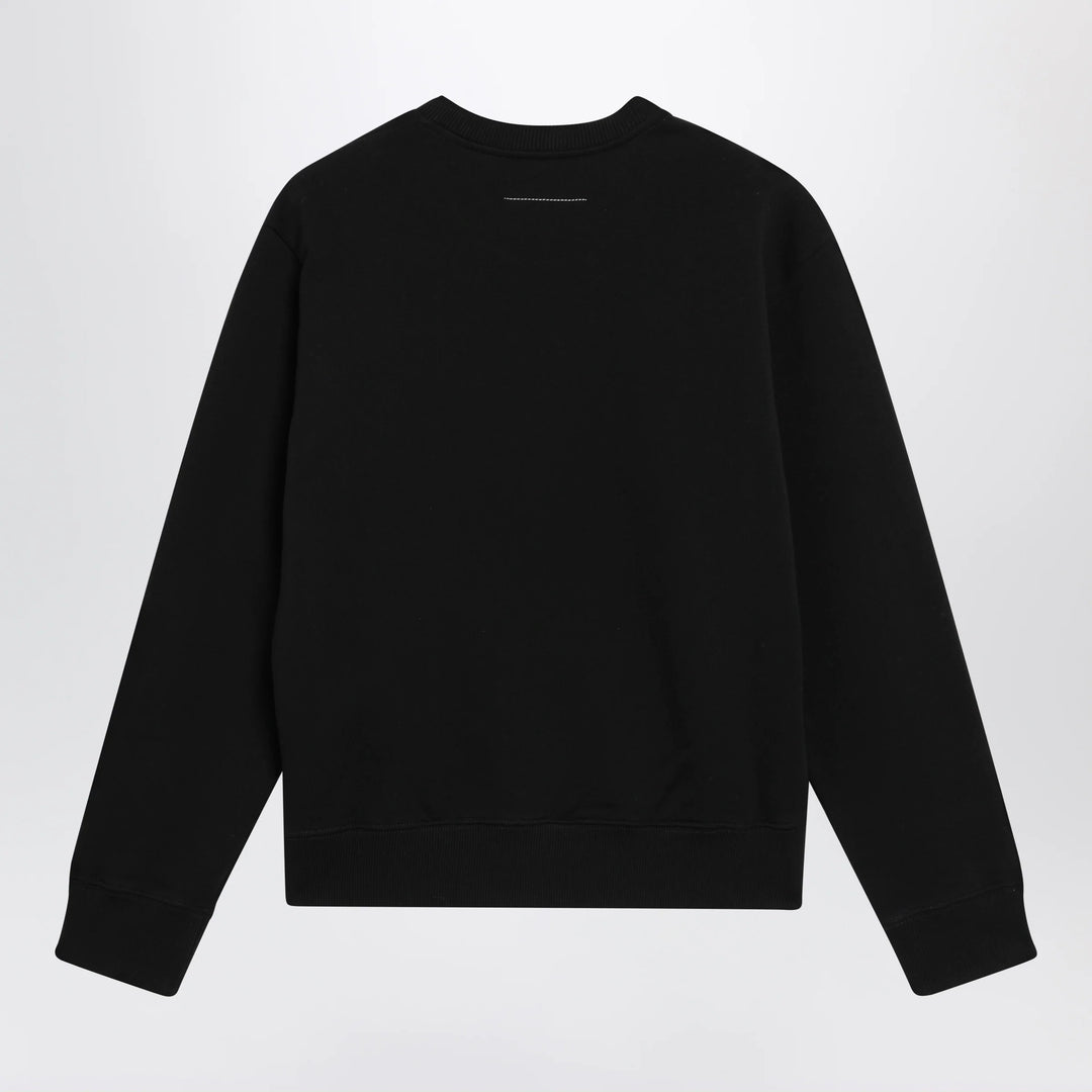 MM6 Maison Margiela - Numeric signature crewneck sweatshirt in black cotton