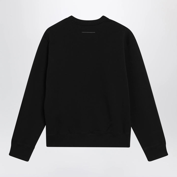 MM6 Maison Margiela - Numeric signature crewneck sweatshirt in black cotton