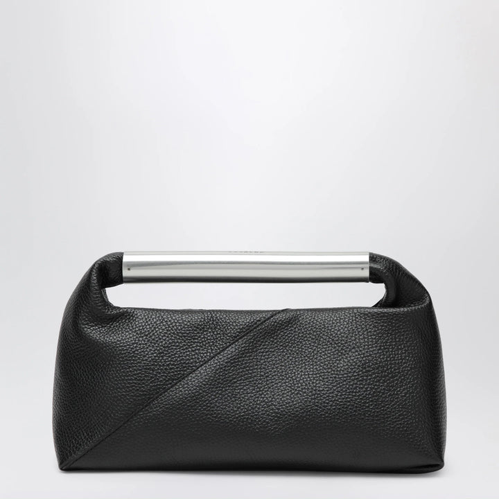 MM6 Maison Margiela - Japanese Jewel Handle handbag in grained calf leather, black