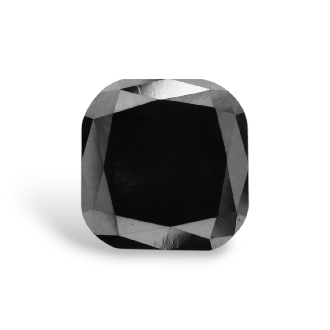 1.3 Carat Natural Black Cushion Diamond GIA