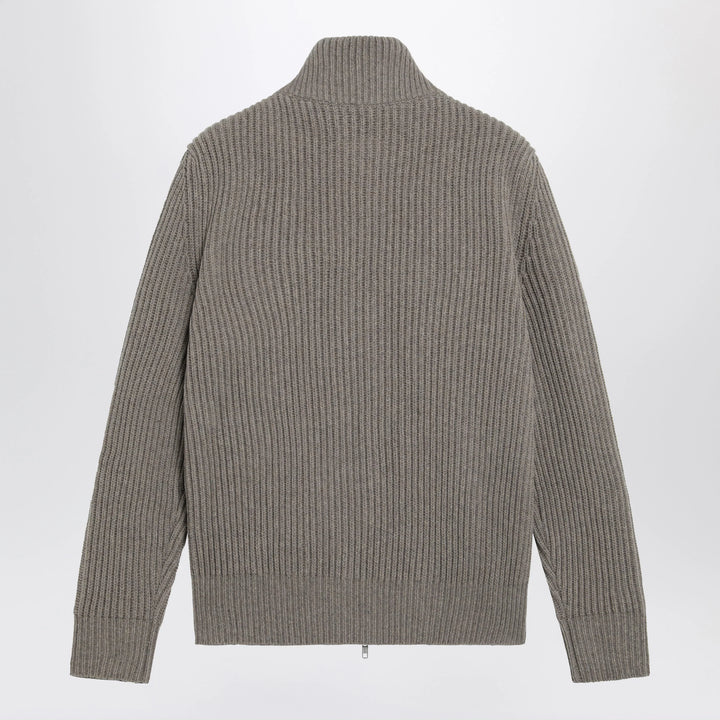 MM6 Maison Margiela - Beige mélange wool cardigan