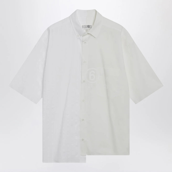 MM6 Maison Margiela - Two-tone cotton poplin shirt