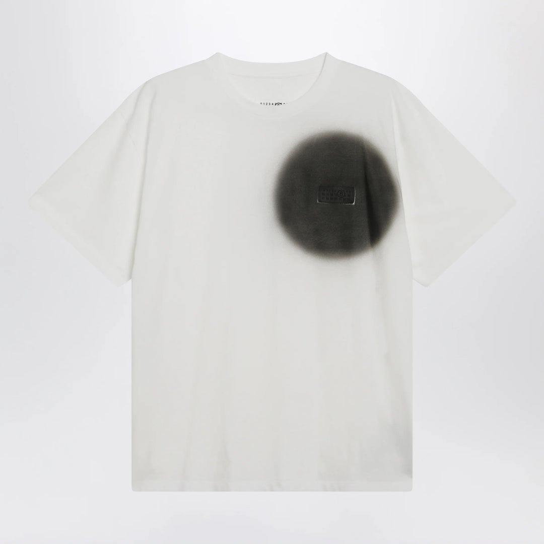 MM6 Maison Margiela - White T-Shirt With Spray Print