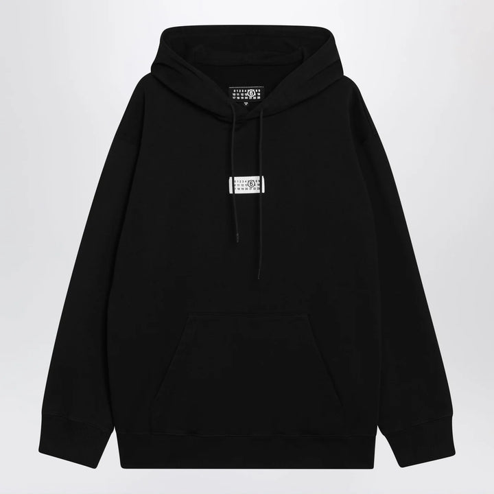 MM6 Maison Margiela - Black Numeric cotton hoodie